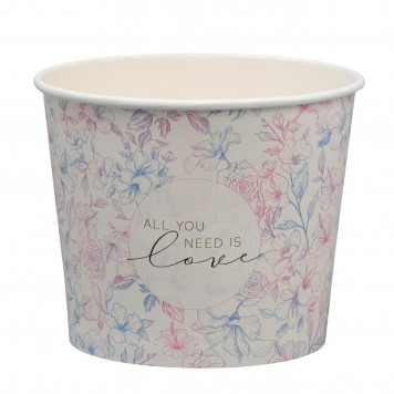 Стаканчик для цветов «All you need is love», 16,5 × 13.6 см