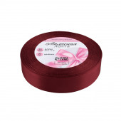 Лента атласная, 20 мм, 23±1 м, бордовая №48
