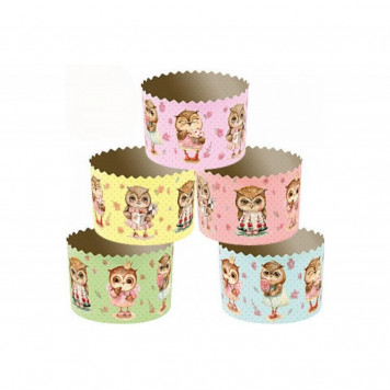 Форма для кулича бум. 60*45 Совушки