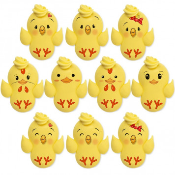 Медальоны фигурки сахарные Цыпленок Цыпа, 7шт