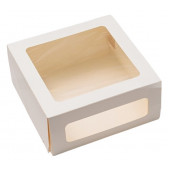 Коробка 22*22*10 белая с окнами