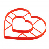 Вырубка для торта Сердце пластик 22*20см