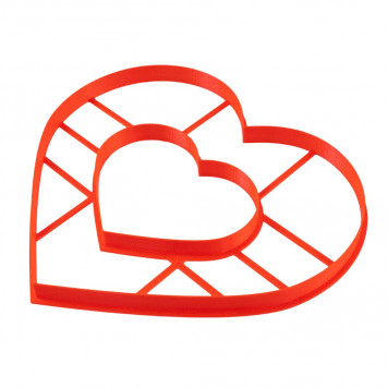 Вырубка для торта Сердце пластик 22*20см