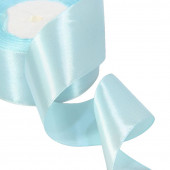 Лента Атласная Сатин 5см*25ярд Снежно-синий 1/4 1/160