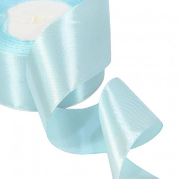 Лента Атласная Сатин 5см*25ярд Снежно-синий 1/4 1/160