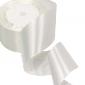 Лента Атласная Сатин 5см*25ярд Тёплый Белый 1/4 1/160