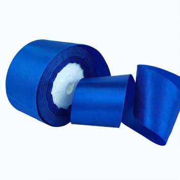 Лента Атласная Сатин 5см*25ярд Синий 1/4 1/160