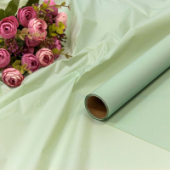 Плёнка 0,58*10м ламинированная "Тишью" 23мкм Бледно-зелёный 1/30