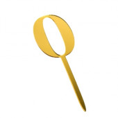 Топпер Цифра 0 золото 6*8см