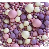 Посыпки рисовые матовые Розовый, сиреневый, белоснежный, 100г