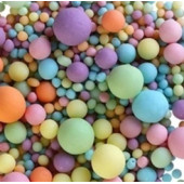 Посыпки рисовые матовые Желтый, оранжевый, голубой, розовый, сиреневый, изумруд, 100г