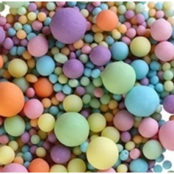 Посыпки рисовые матовые Желтый, оранжевый, голубой, розовый, сиреневый, изумруд, 100г