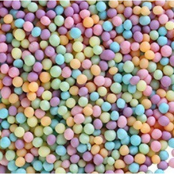 Посыпки рисовые матовые Оранжевый, голубой, сиреневый, изумруд, розовый, желтый, 100г