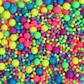 Посыпки рисовые неон Синий, лайм, лимонный, розовый, ультрафиолет 922, 50г