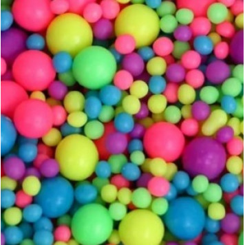 Посыпки рисовые неон Синий, лайм, лимонный, розовый, ультрафиолет 923, 50г