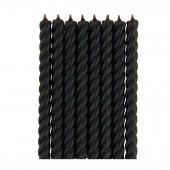 Набор свечей в торт, чёрные, 16 шт., 0,5 х 6,5 см