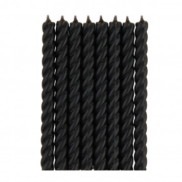 Набор свечей в торт, чёрные, 16 шт., 0,5 х 6,5 см