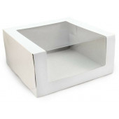 Коробка 22*22*11 с боковым окном БЕЛАЯ