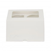 Коробка 2 капкейка 16*10*9 с окном NEW