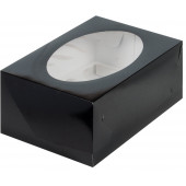 Коробка 6 капкейков 23*16*10 черная