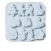 Форма для выпечки 11 ячеек "Новогоднее чудо" 18,8х18,3х1,5 см, цвет серый   9603692