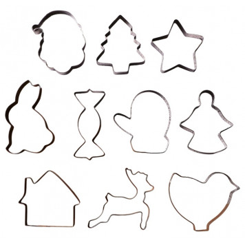 Набор форм для печенья «Зимний вкус», металл, 9 шт