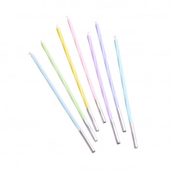 Свечи для торта, 7 штук, 11,5 см, разноцветные