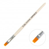 Кисть для рисования, Синтетика Плоская №10 (ширина обоймы 10 мм; длина волоса 13 мм), деревянная ручка, Calligrata