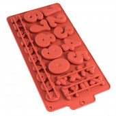 Форма силиконовая Цифры и знаки 30*16см, 28 ячеек