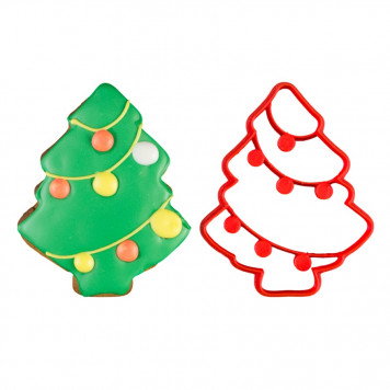 Вырубка для пряника Елочка мини пластик 9см