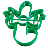 Вырубка для пряника с оттиском Леденец с бантом пластик 11см