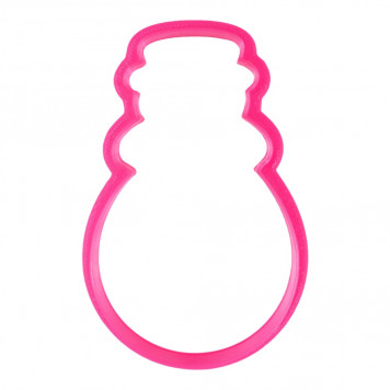 Вырубка для пряника Снеговик мини пластик, 9см