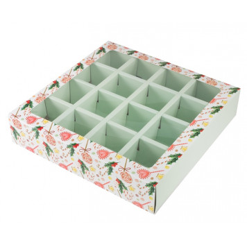 Коробка 16 конфет Рождественский леденец, 5шт