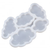 Форма силиконовая для леденцов и шоколада Облачка 5 ячеек
