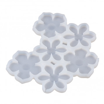 Форма силиконовая для леденцов и шоколада Полевые цветы 6 ячеек