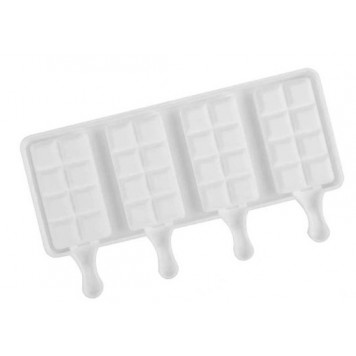 Форма силиконовая для мороженого Шоколадные плитки 5*9см 4 ячейки