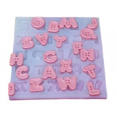 Силиконовая форма 1187 Английский алфавит-пуговки