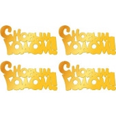 Набор топперов С новым годом! золотой акрил нгд07