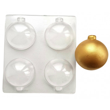 Форма для шоколада НОВОГОДНИЕ ШАРЫ (6) 7см / 4 шт