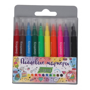 Пищевые фломастеры, набор 10 шт