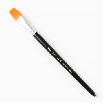 Кисть для рисования Синтетика Плоская №24 (ширина обоймы 22 мм; длина ворса 22 мм)