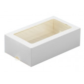 Коробка 2 ряда макарон 18*10*5 белая матовая