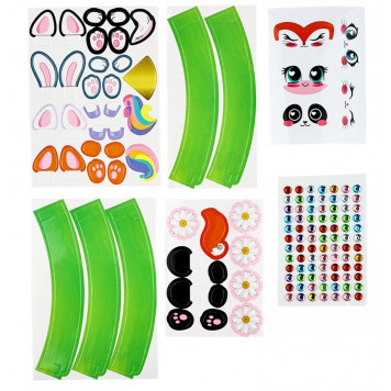 Пасхальный набор для украшения яиц на подложке «Зверята», 13 х 10 см