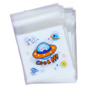 Пакет БОПП с липкой лентой, "Корейский стиль", 7*7+3см МИКС