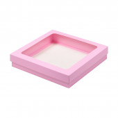 Коробка для клубники 20*20*4 розовая