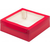 Коробка 20*20*7 с съемн. крышкой красная