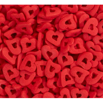 Посыпки Сердца красные двойные с наклоном, 50г