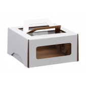 Коробка 21*21*11 с окном и ручкой