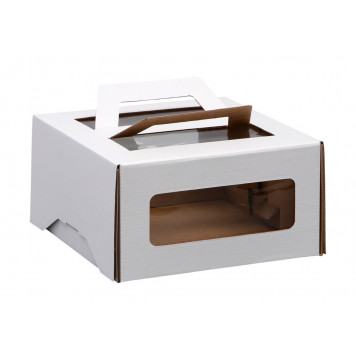 Коробка 21*21*11 с окном и ручкой