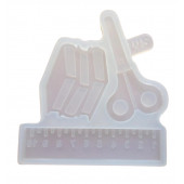 Силиконовая форма Ножницы, учебники, линейка